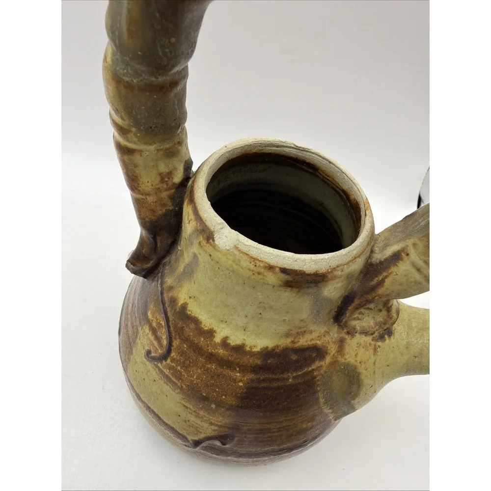 Handmade Studio Pottery Tea Set Teapot + 4 Cups Rustic Ceramic Radca Ohio
